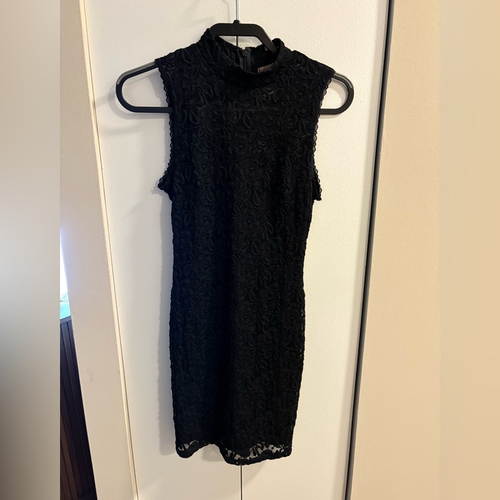 Soprano Black Lace Mini Dress Size Small